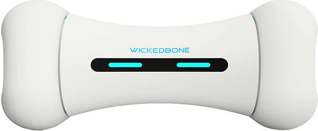 Lodër interaktive për qen Cheerble Wickedbone, kontroll me aplikacion, e bardhë