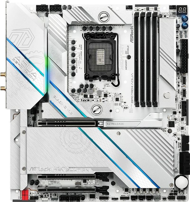 Pllakë amë ASRock Z890 Taichi AQUA, Intel, LGA 1851, DDR5-SDRAM, 256 GB, e bardhë