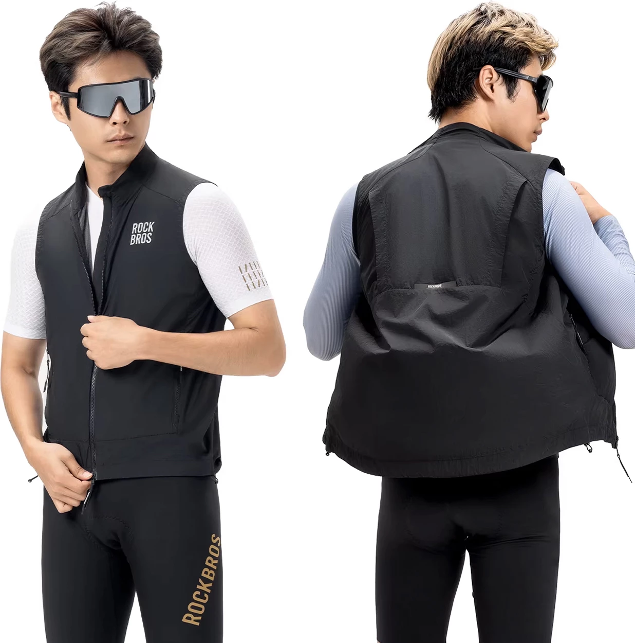 Jelek çiklizmi Rockbros YDMJ003 kundër erës, UPF50+, S, i zi