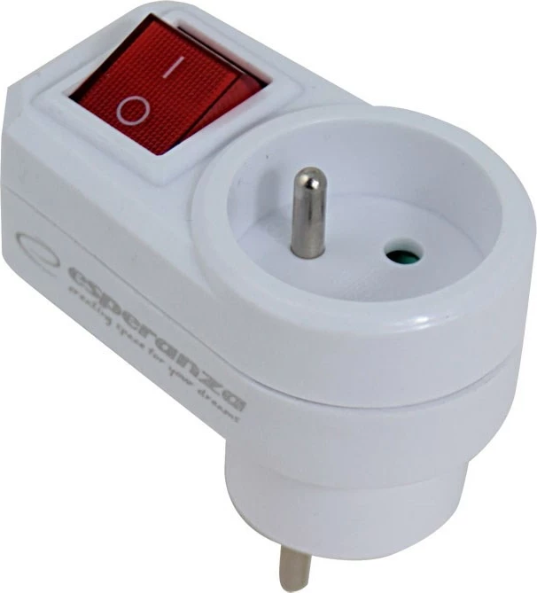 Shpërndarës elektrik Esperanza ELK301W me çelës, 1 prizë, E, Bardhë