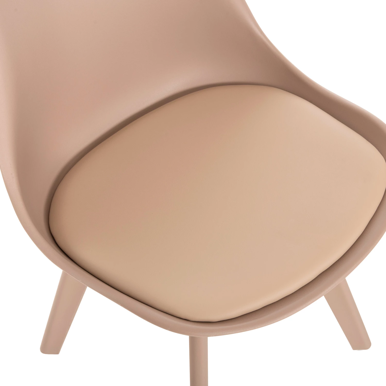 Karrige për ngrënie Vegas FH0033.45 me këmbë polipropileni dhe ndenjëse PP kapuçino 46x58x82 cm, set prej 4 copë