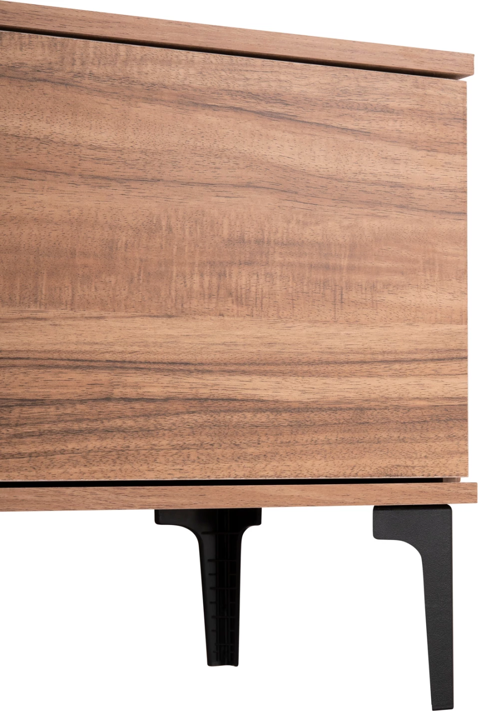 Mobilje TV, seri HARRY, FH18008.01, ngjyrë druri natyral dhe e zezë, 200x40x47,5 cm.