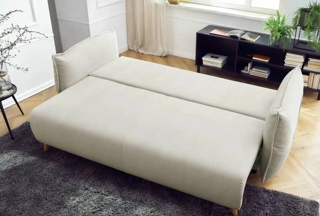 Divan-krevat treshe, ngjyrë krem, Puffy, Atelier del Sofa