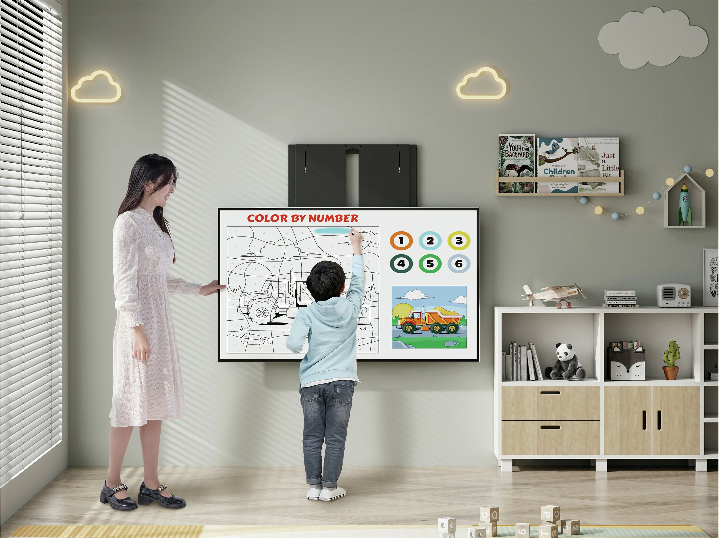 Mbajtëse muri për TV Equip 55"-86", Up-Down, 1 ekran, 65 kg, e zezë