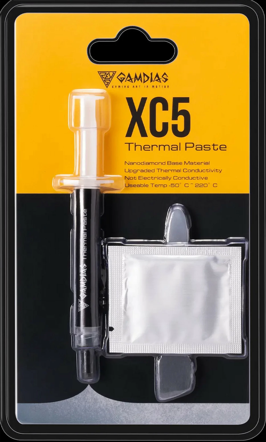 Pastë termike Gamdias XC5, 4g, për CPU/ftohës, argjendtë
