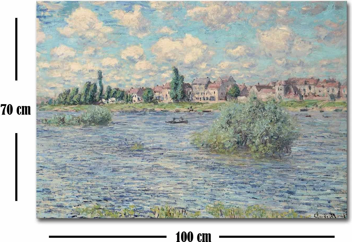 Pikturë dekorative në kanavacë, Claude Monet, shumëngjyrëshe, 70x100cm, kornizë druri