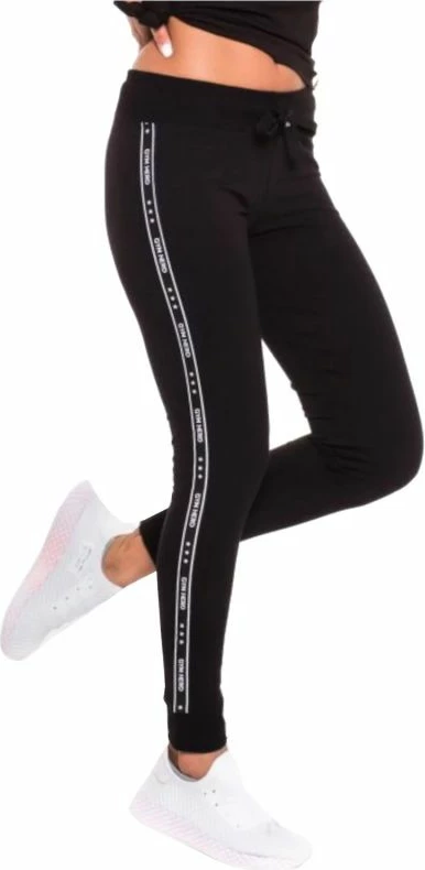 Pantallona sportive GymHero, për femra, të zeza