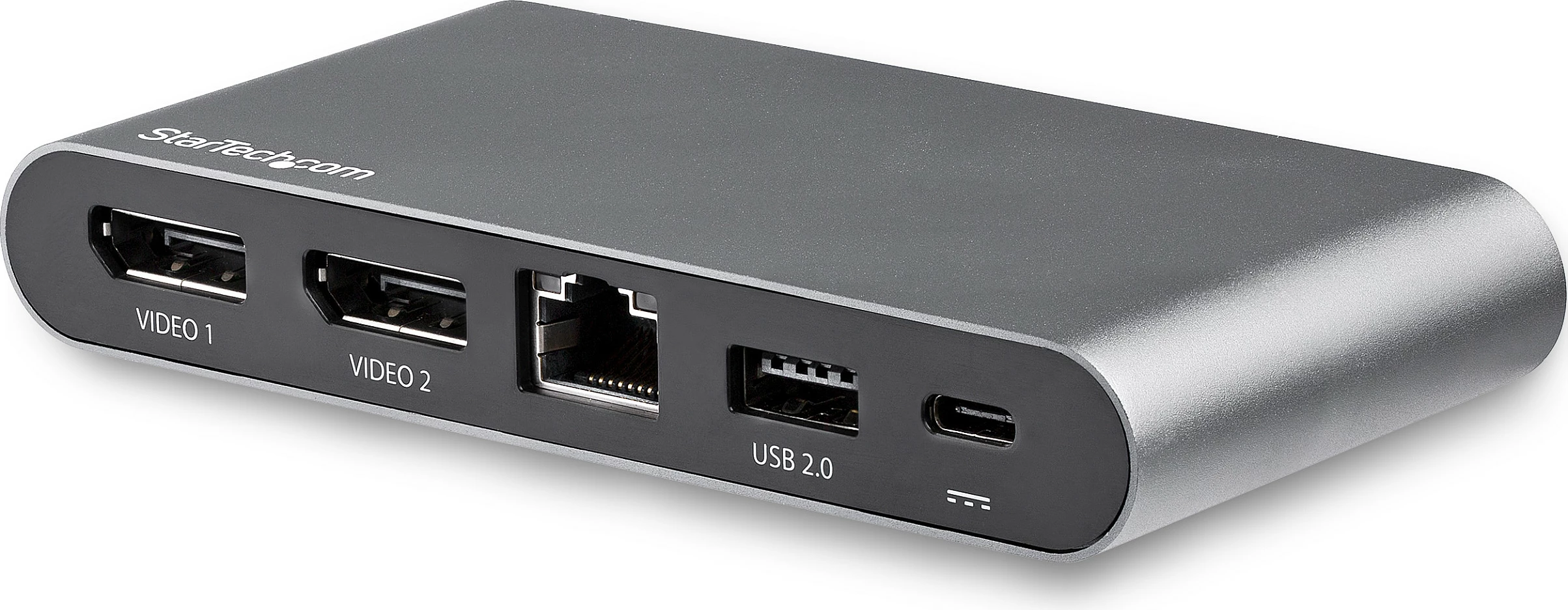 Dock USB-C StarTech, Dual DisplayPort 4K, 100W Power Delivery, GbE, 2x USB-A, gri