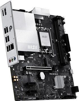 Pllakë amë MSI PRO H810M-B, LGA 1851, micro ATX, DDR5 128GB, 2.5G LAN, e zezë/argjendtë