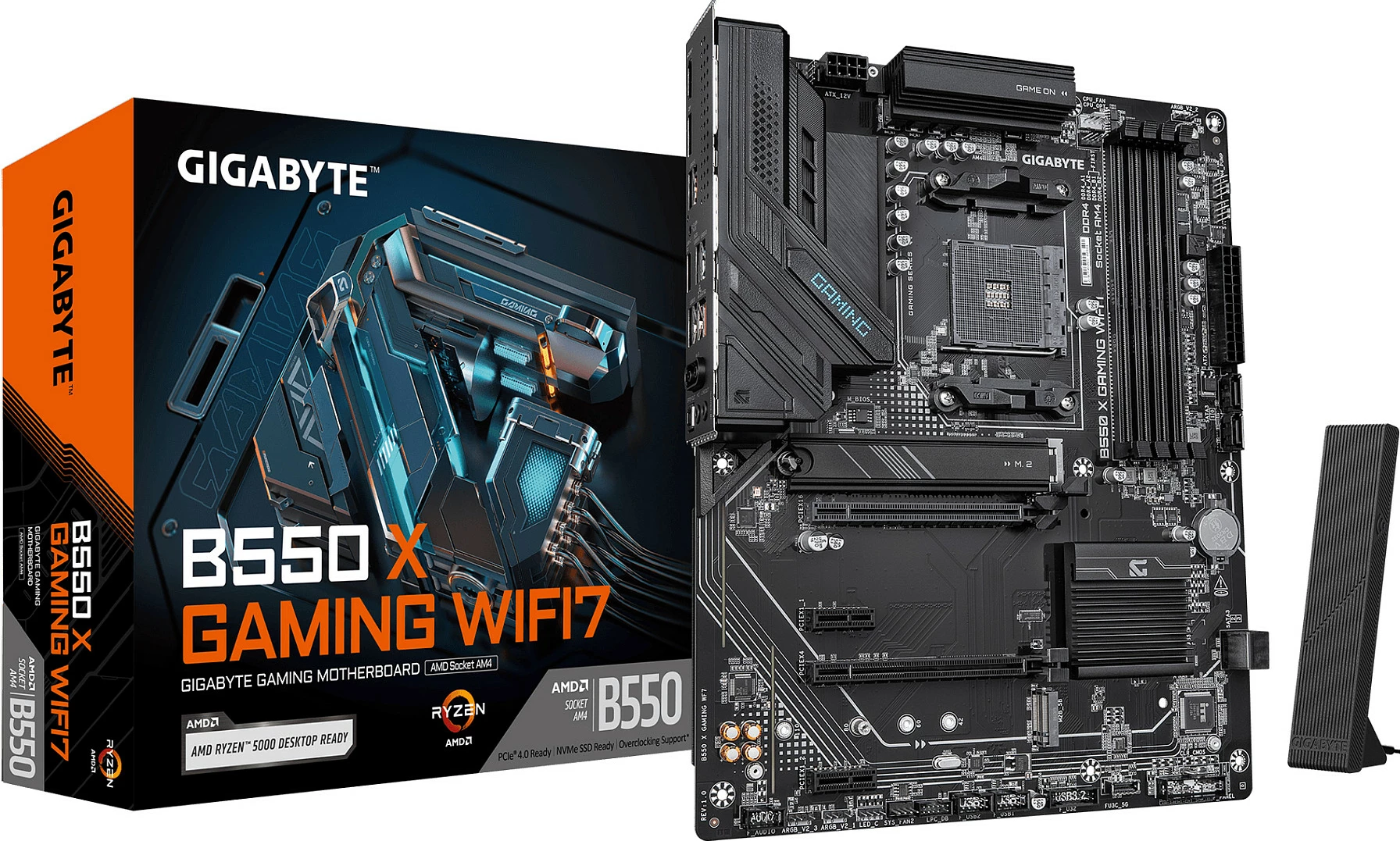 Pllakë amë Gigabyte B550 X Gaming WiFi7, Socket AM4, 4xDDR4, HDMI, 2xM.2, e zezë