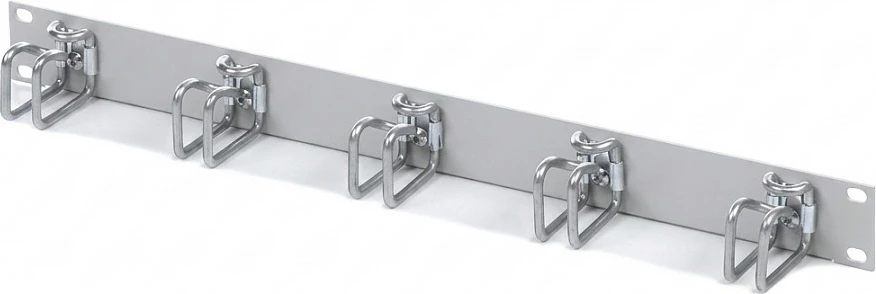 Panel organizimi kabllosh Rittal 19" 1U, metal, argjendtë