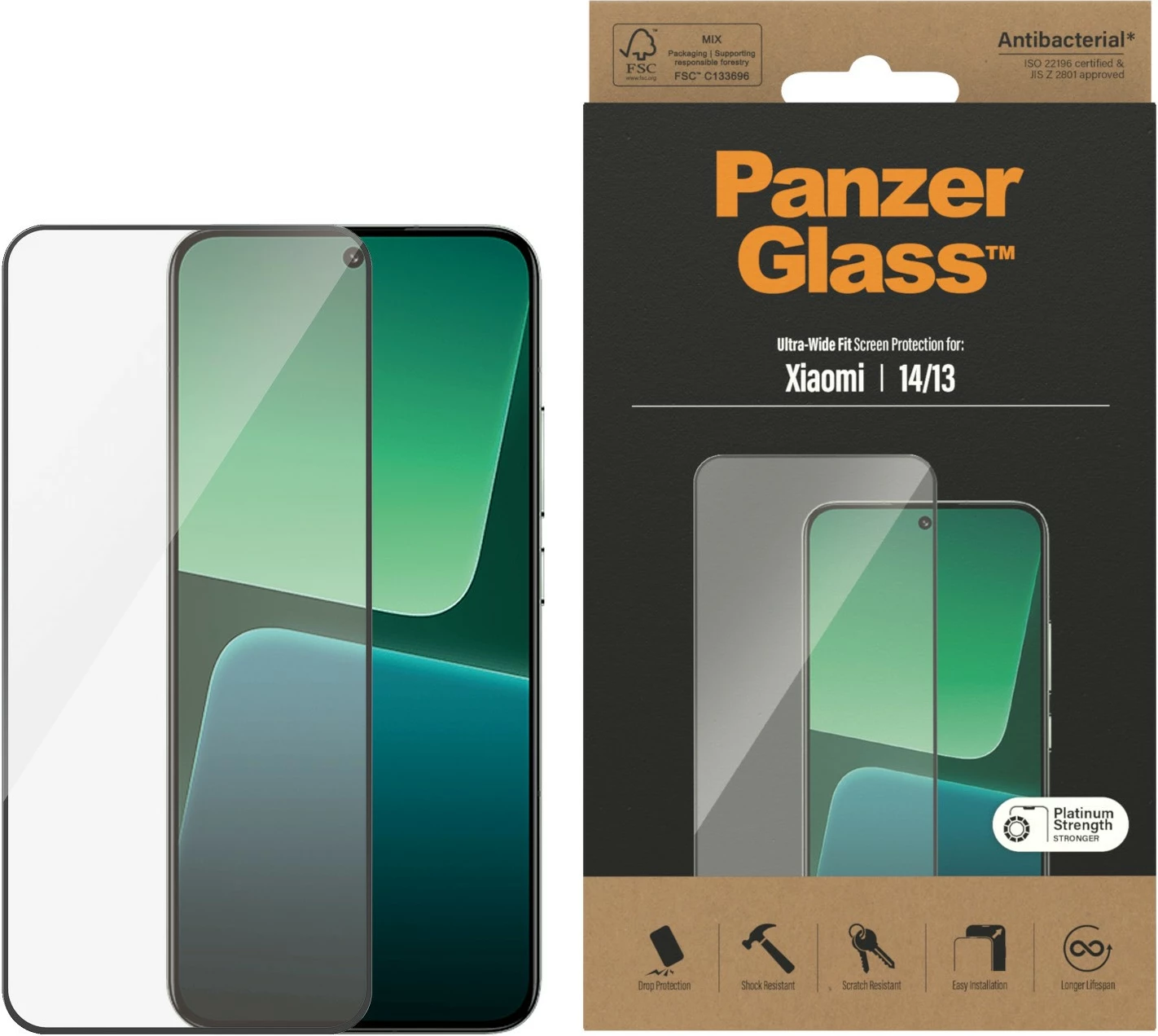 Mbrojtëse ekrani PanzerGlass për Xiaomi 13, xham i temperuar