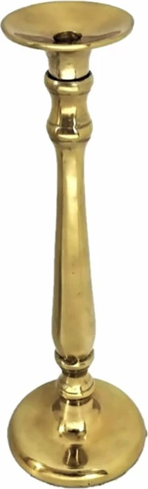 Mbajtëse qirinjsh ENSUI, alumin, ngjyrë ari, 17x17x51 cm