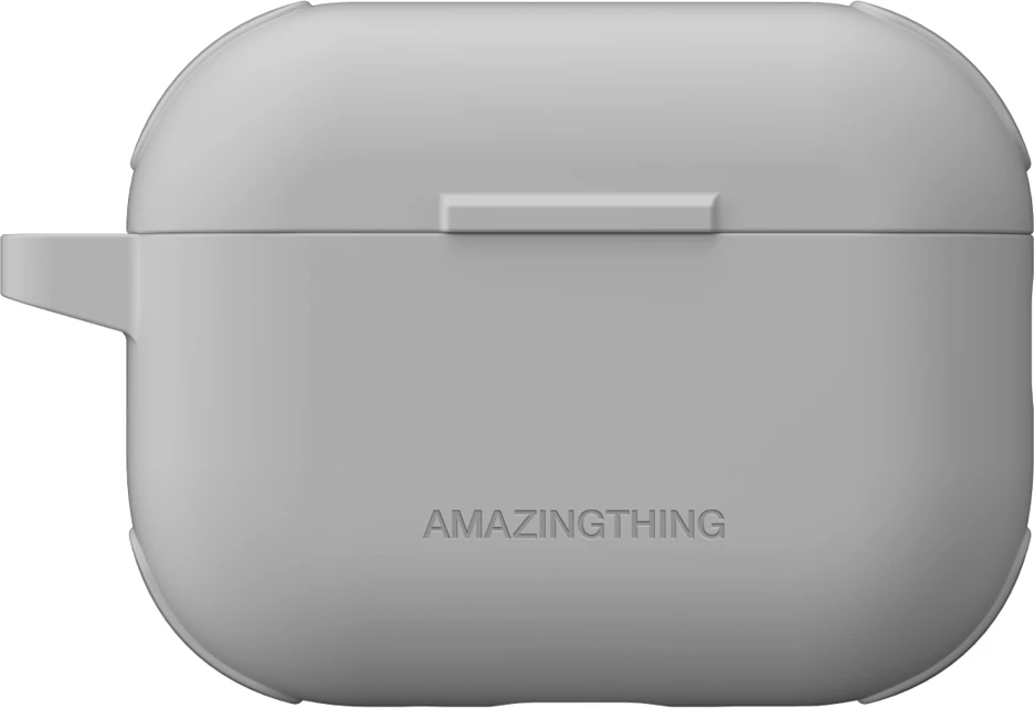 Mbështjellës për kufje, AmazingThing Omni Case Titan, për Apple AirPods Pro 3, me karabinë, përputhje me karikim me valë, material TPU/silikon, e bardhë