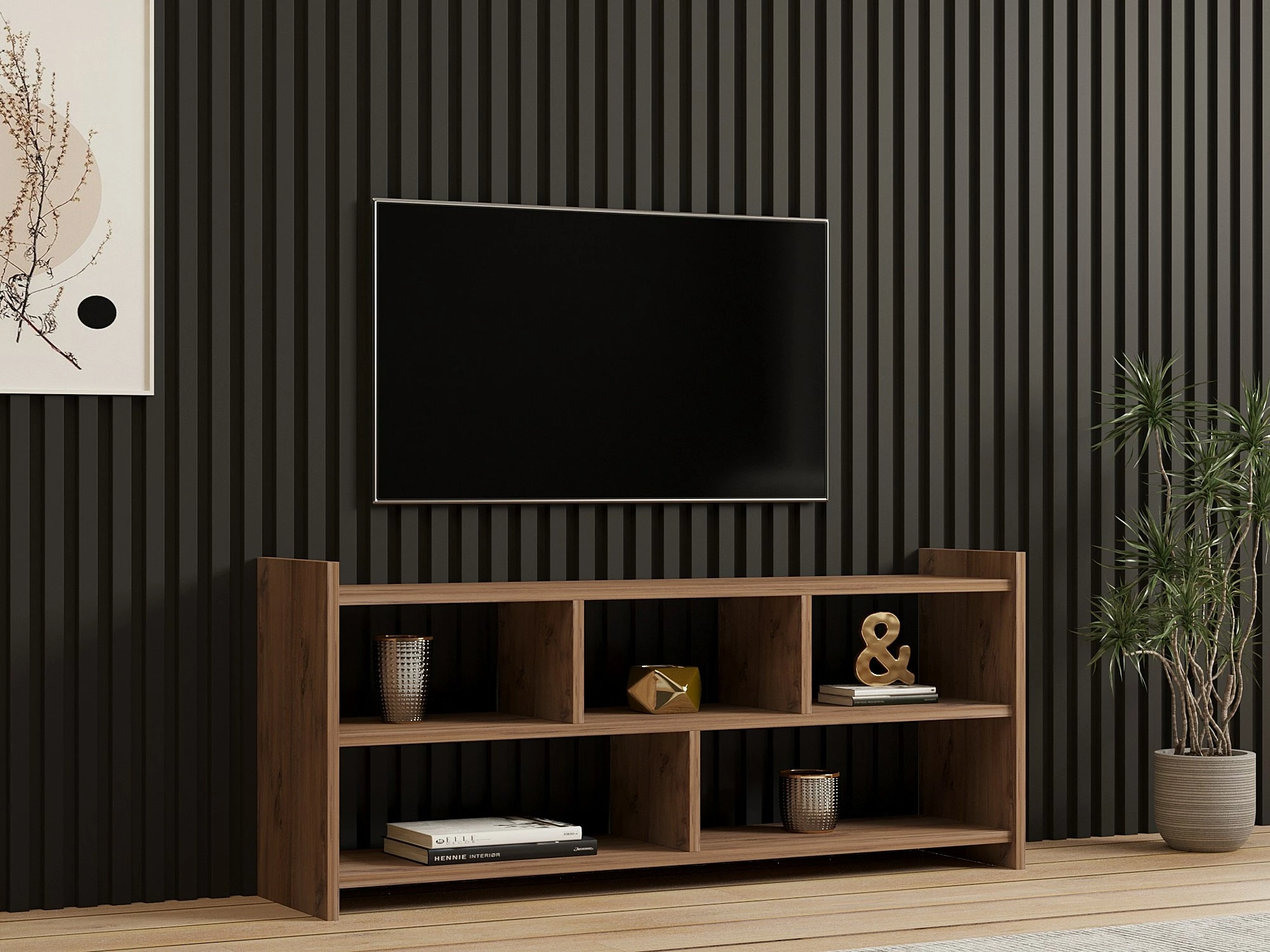 Komodë TV Hanah Home, ngjyrë Atlantic Pine, Pera