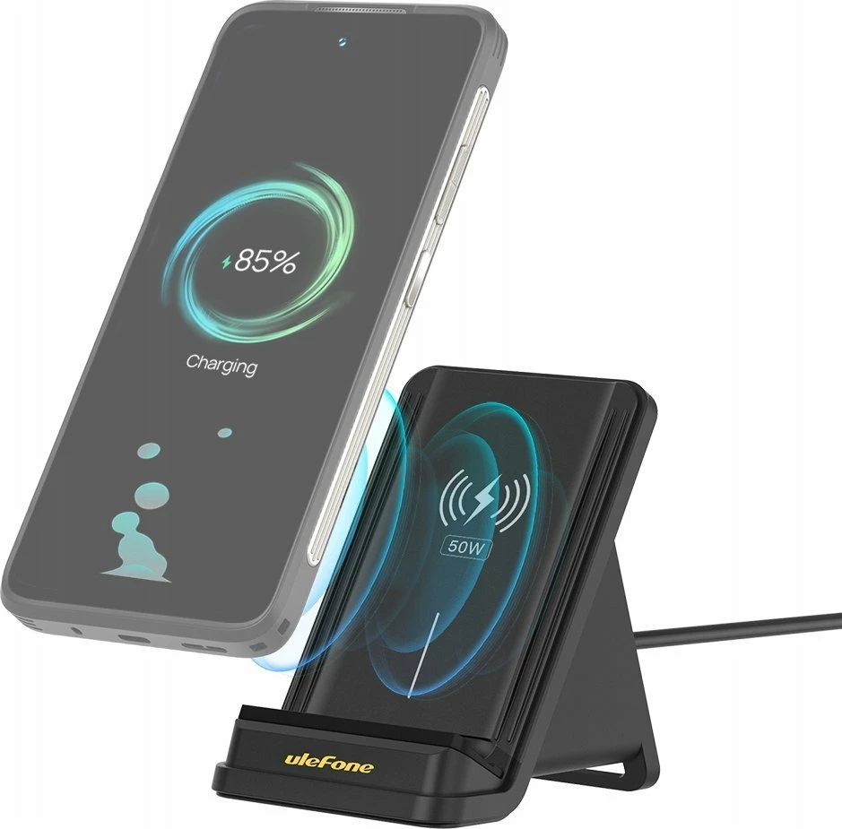 Karikues pa tela Ulefone WCS01 Qi 50W USB-C, zi