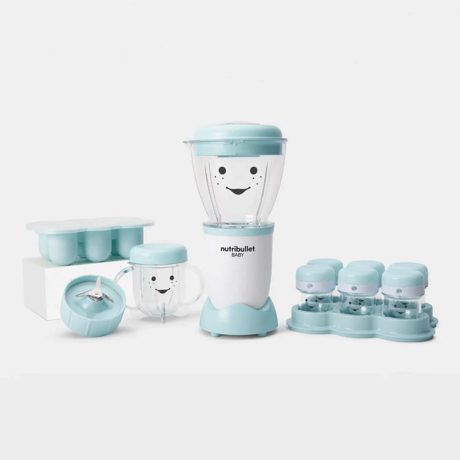 Blender ushqim bebe, NutriBullet NBY100, 200 W, 900 ml + 295 ml, set me aksesorë