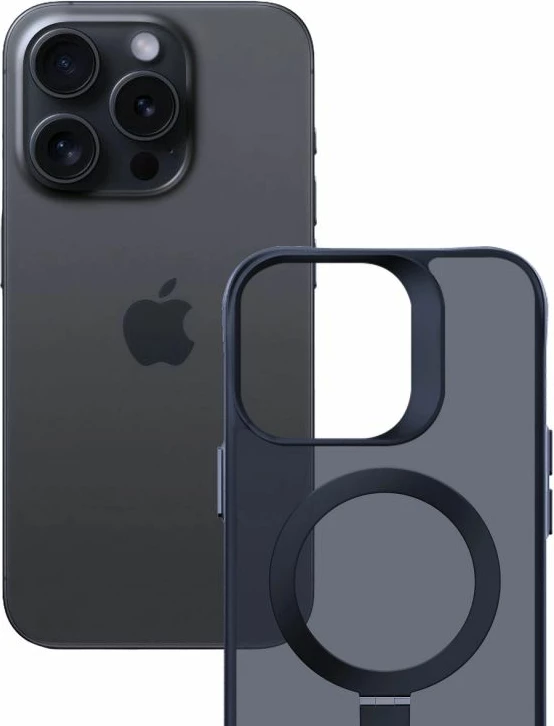 Maskë telefoni 3mk Smoke Case Mag&Stand për iPhone 16 Pro Max, e zezë