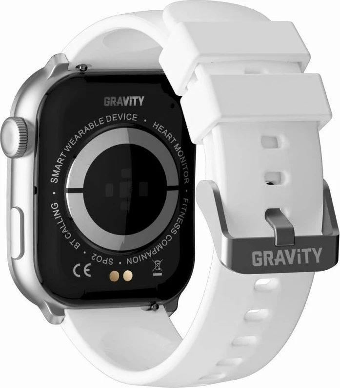 Smartwatch për femra Gravity, e bardhë/argjendtë