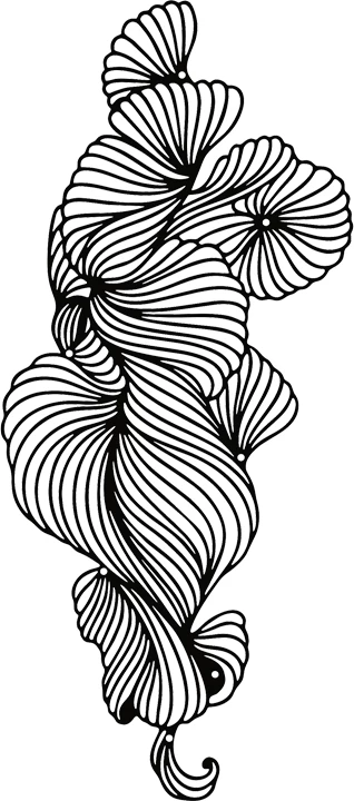 Dekor muri Bilem, metal i zi, 20x1.5x50cm