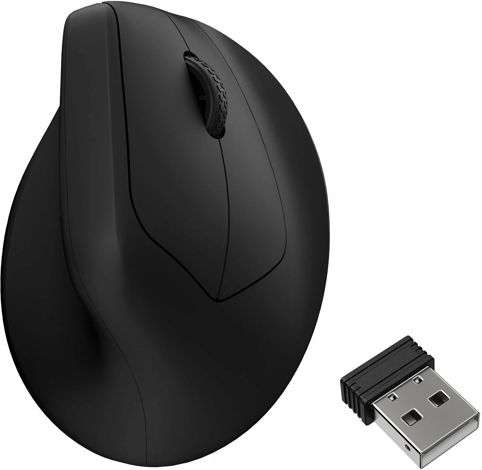 Maus vertikal wireless Keychron M5 8K (M5-A23) 30000 DPI, 8000 Hz, Bluetooth/2.4GHz/USB-C, 6 butona, e zezë