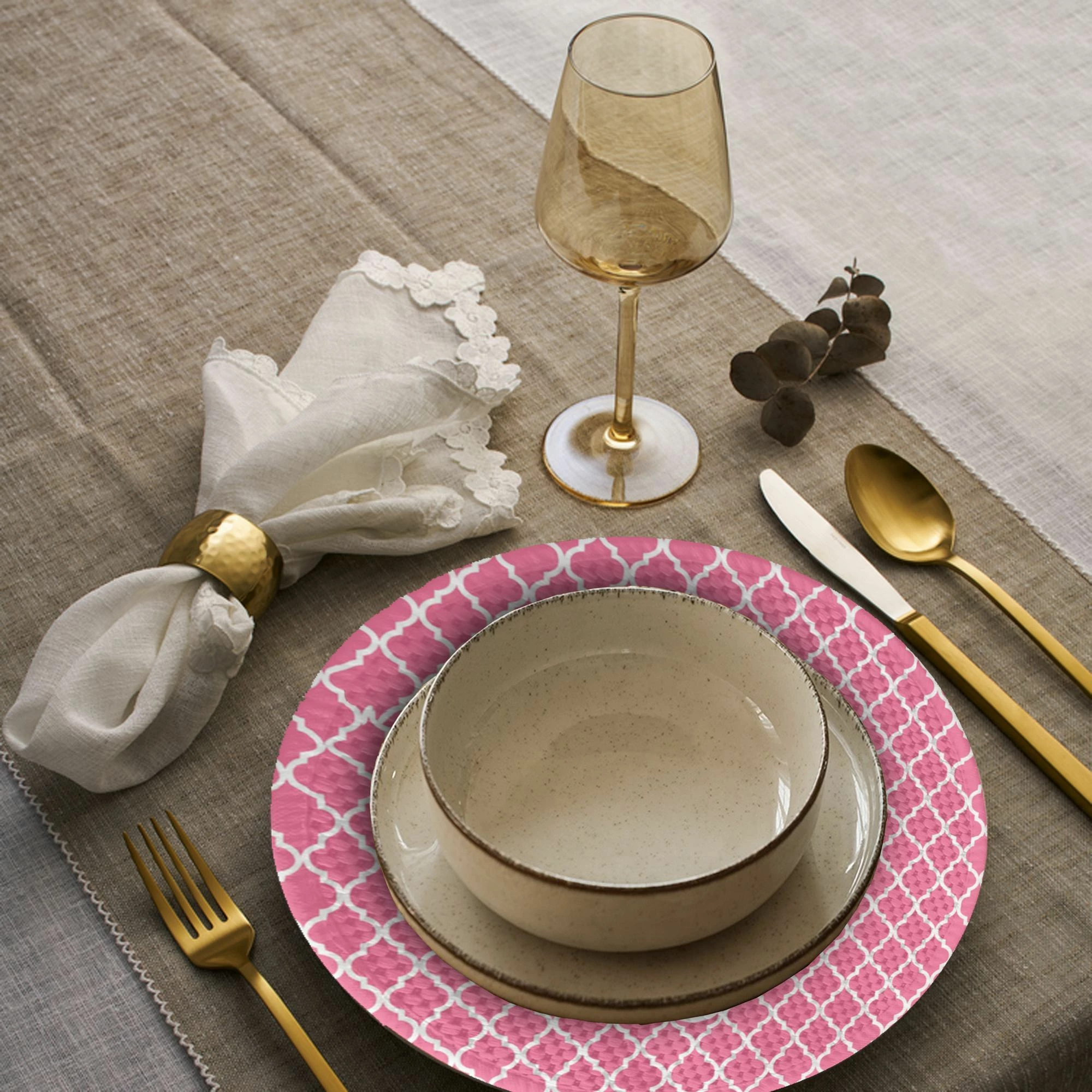 Set nënshtruesish tavoline Hermia Concept, shumëngjyrësh, 4 copë, 37cm