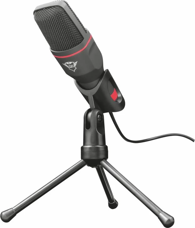Mikrofon Trust GXT 212 Mico (23791) omnidireksional, USB/3.5 mm, me tripod, i zi