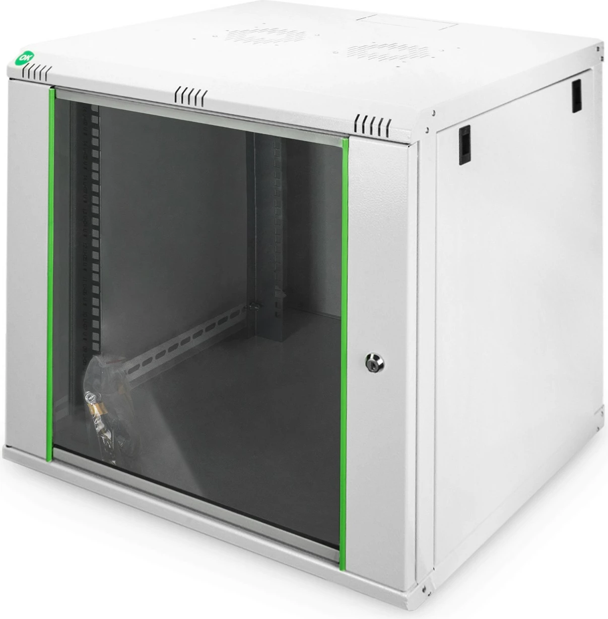 Kasë rrjeti Digitus Dynamic Basic 12U, 600x600mm, xham, gri