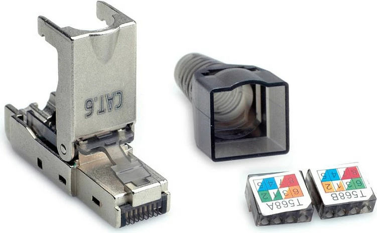 Konektor rrjeti VALUE 26.99.0371, RJ-45 Cat6e, kontakte të arta, argjendtë