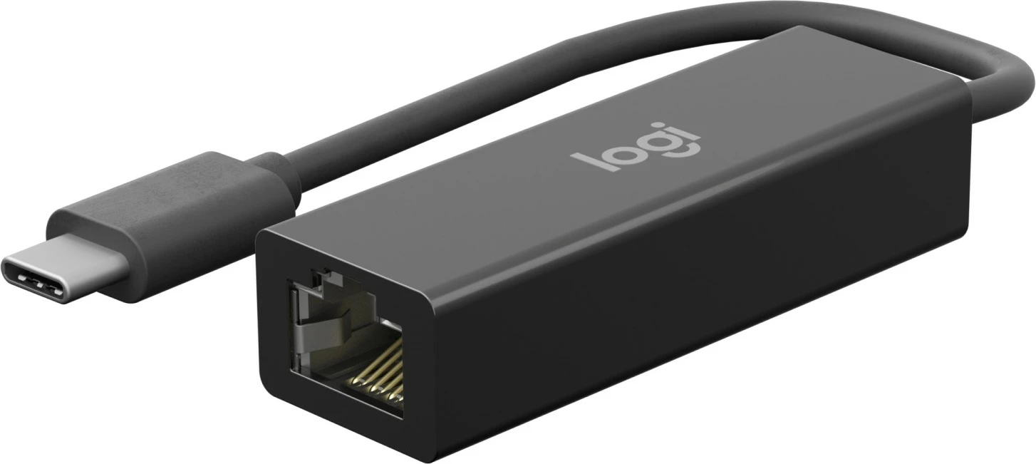 Adapter USB-C në Ethernet Logitech Logi, 1000 Mbit/s, Grafit