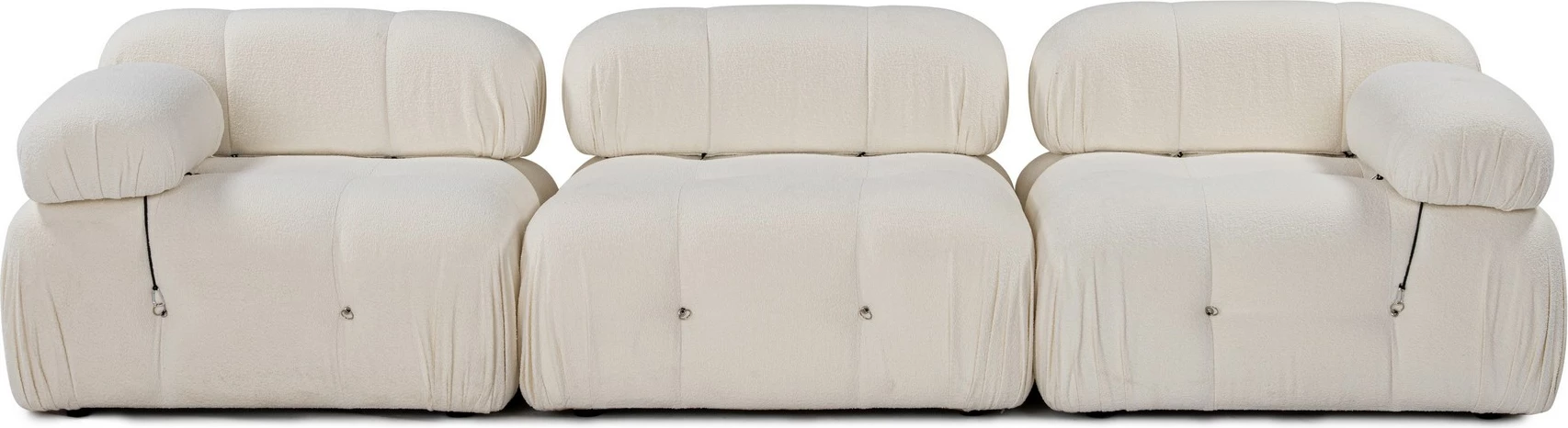 Divan treshe Atelier del Sofa, Bubble 3 vendësh, bouclette, i bardhë (3 pjesë)