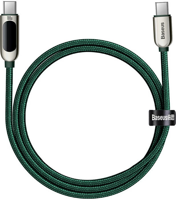 Kabllo USB-C në USB-C Baseus CATSK-B06, 1m, 100W, e gjelbër