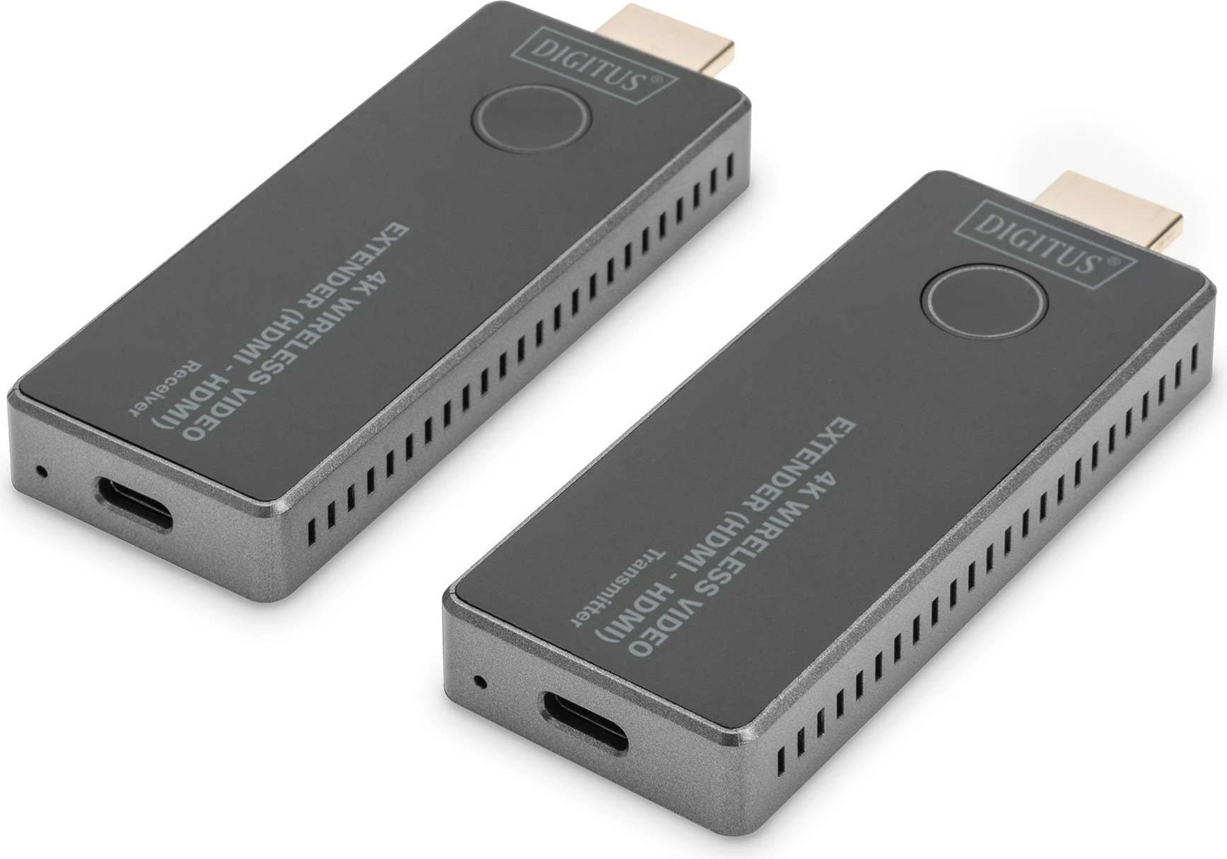 Video Extender Digitus 4K, HDMI, 30 m, Wireless, i zi, argjendtë