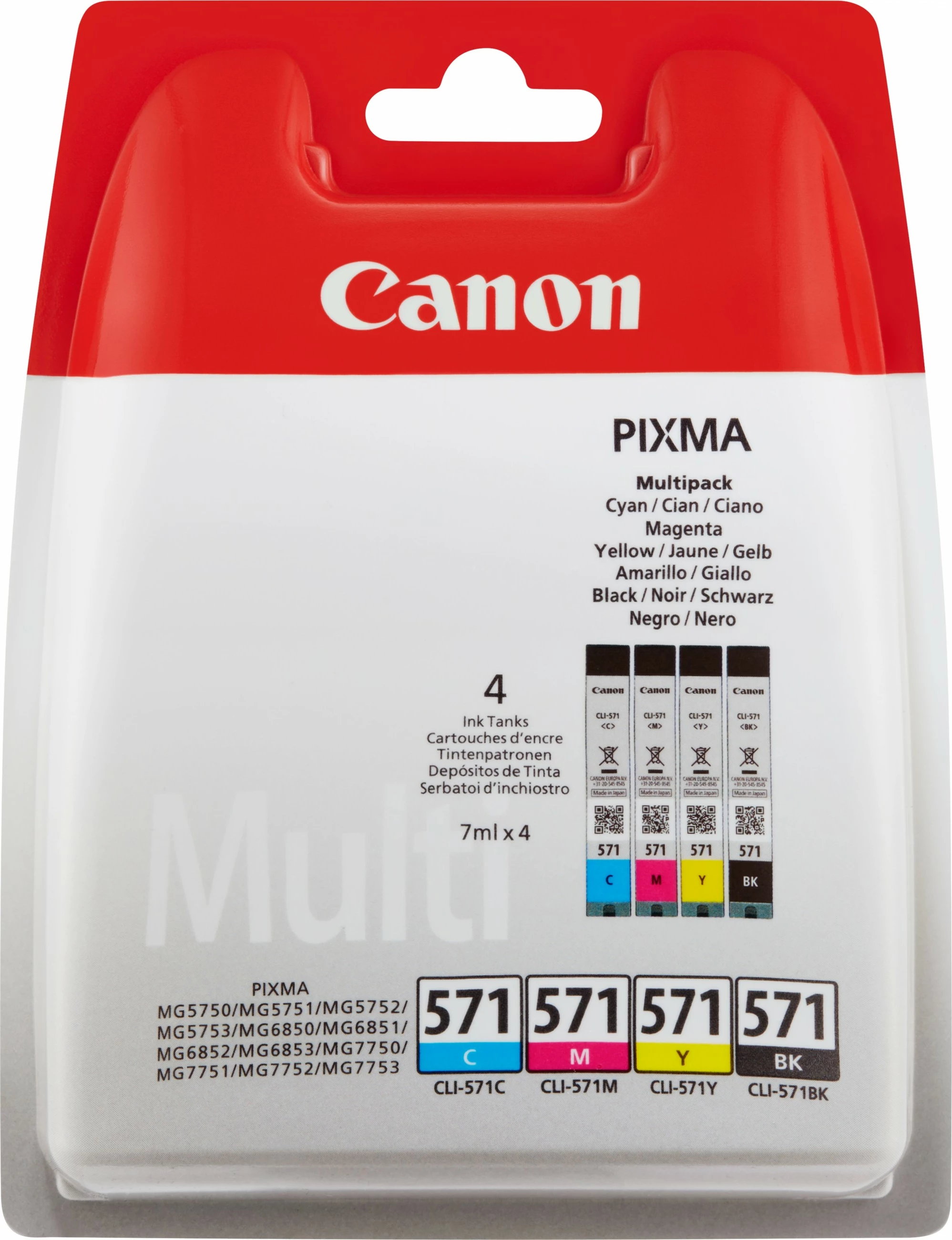 Toner Canon CLI-571 multipack, 4 ngjyra, 349 faqe
