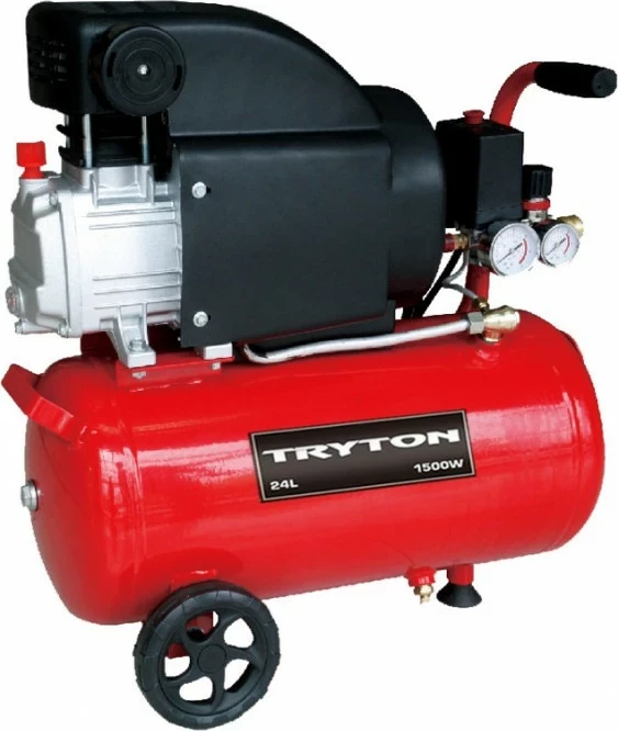 Kompresor ajri me vaj TRYTON TKO24 24L 1500W/2HP 8 bar 206 L/min i kuq