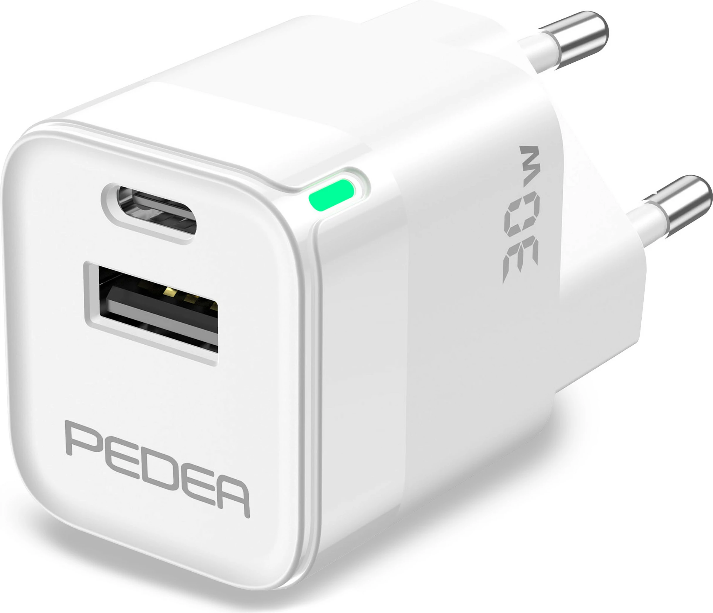 Karikues muri PEDEA 60040106, 30W, USB-C + USB-A, Fast Charging, i bardhë