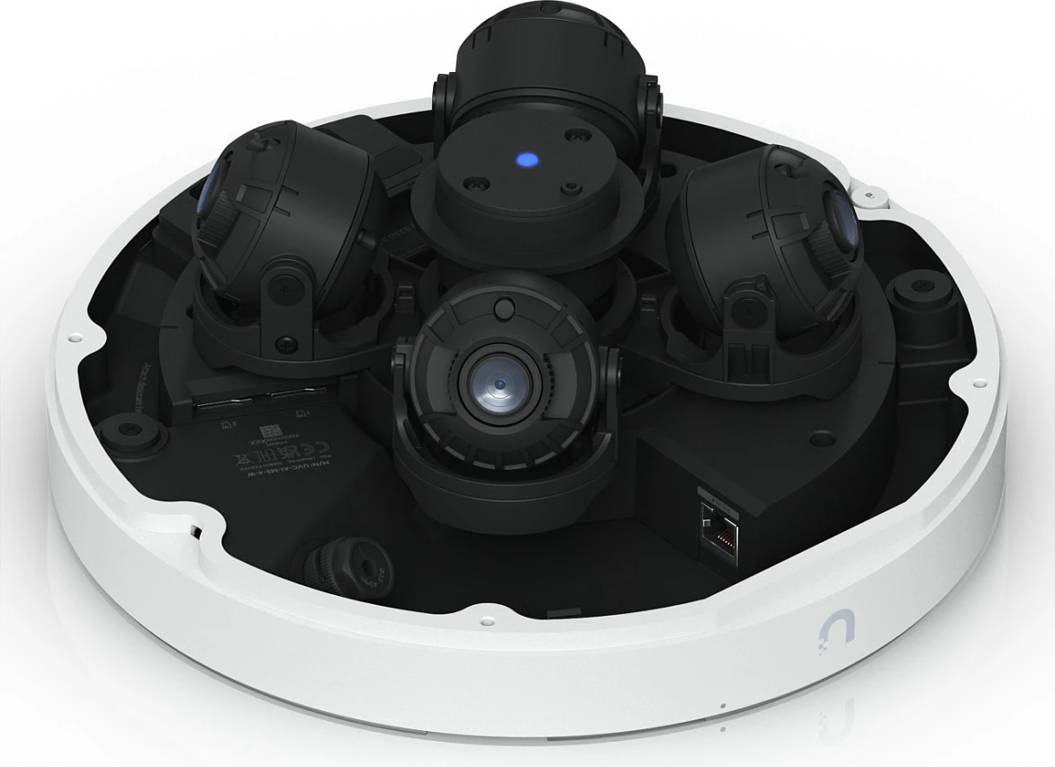 Kamerë IP Ubiquiti UVC-AI-MS-4-W, 4K 360°, Dome, MicroSD, Gigabit Ethernet, IP66 IK10, bardhë/zezë