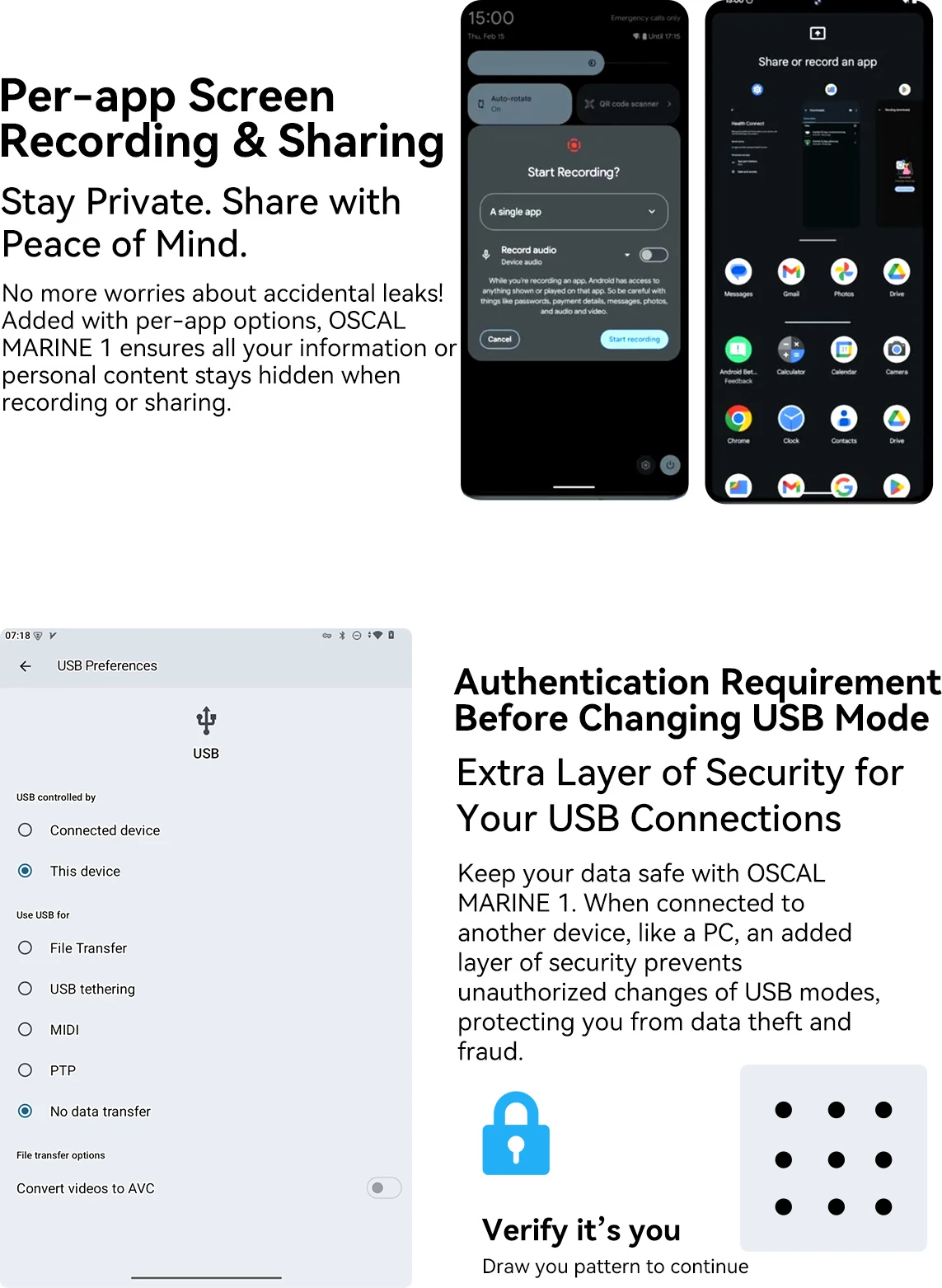 Celular Oscal Marine 1 4GB RAM 128GB 5100mAh IP68/IP69K MIL-STD-810H, portokalli