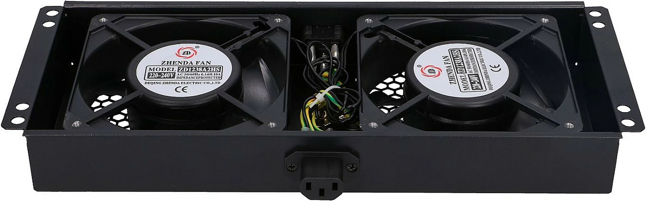 Modul ftohës për rack Extralink 4 WAY FAN UNIT, 4 ventilatorë, prizë EU 2 m, i zi
