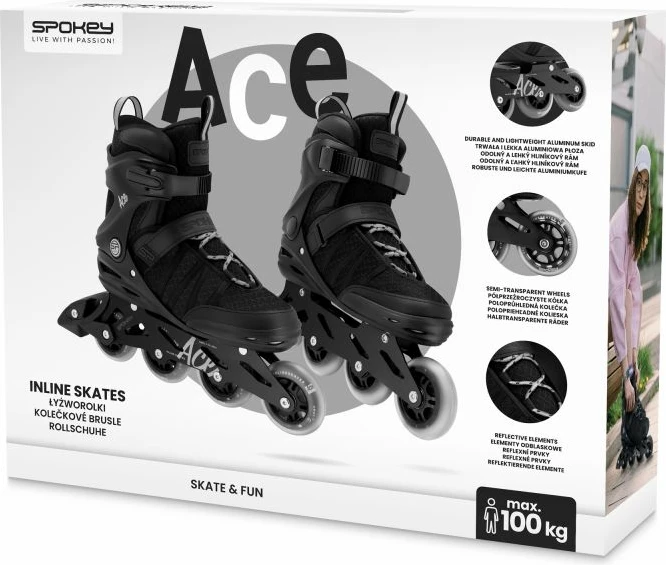 Rollera Spokey për të rritur, të zeza