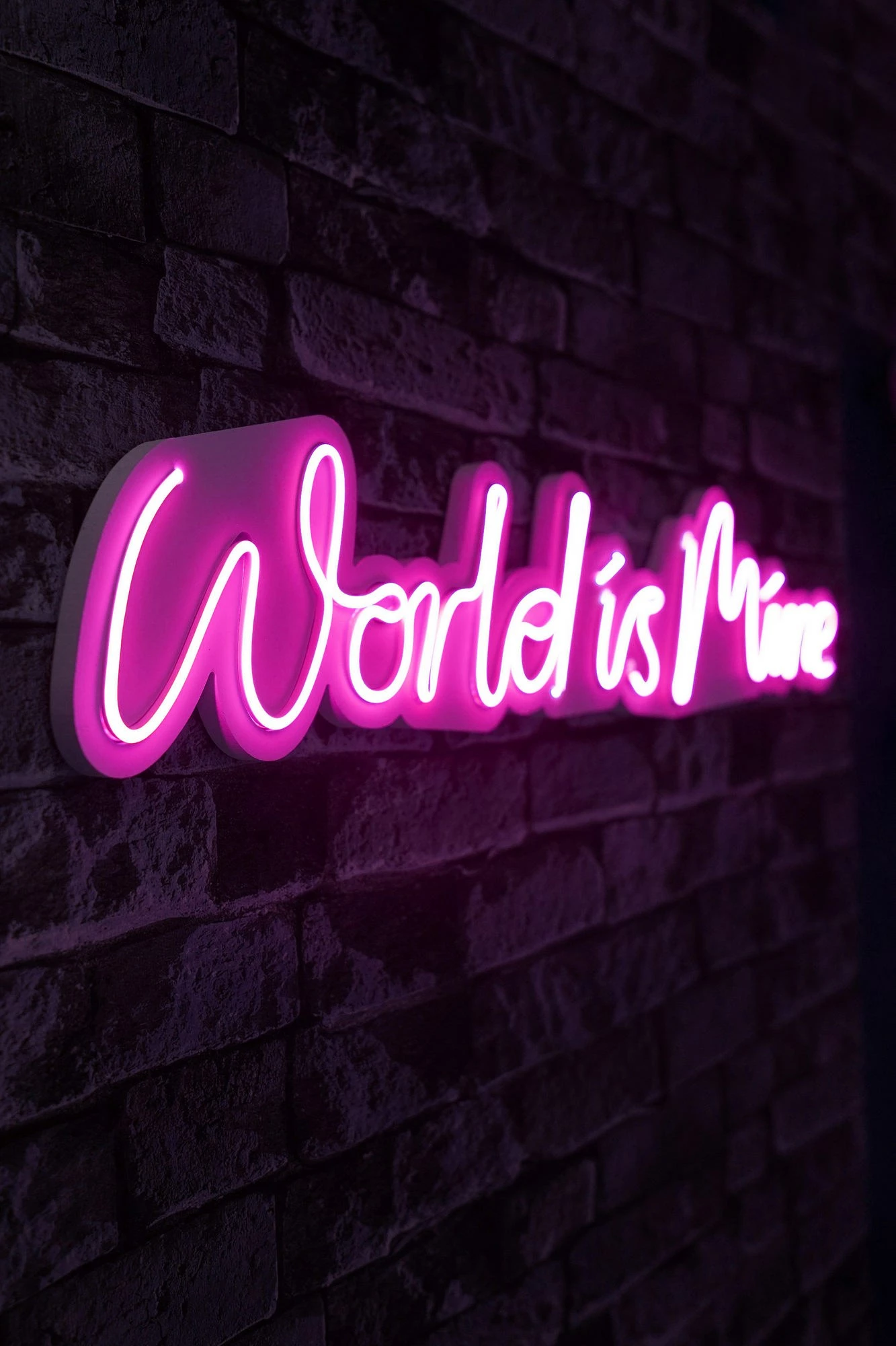 Dekor dritash LED plastike, World is Mine, rozë
