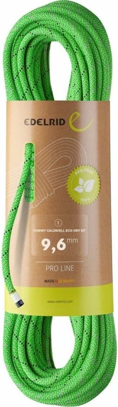 Litar ngjitje EDELRID Tommy Caldwell eco dry dt 9.6mm 60m, i gjelbër