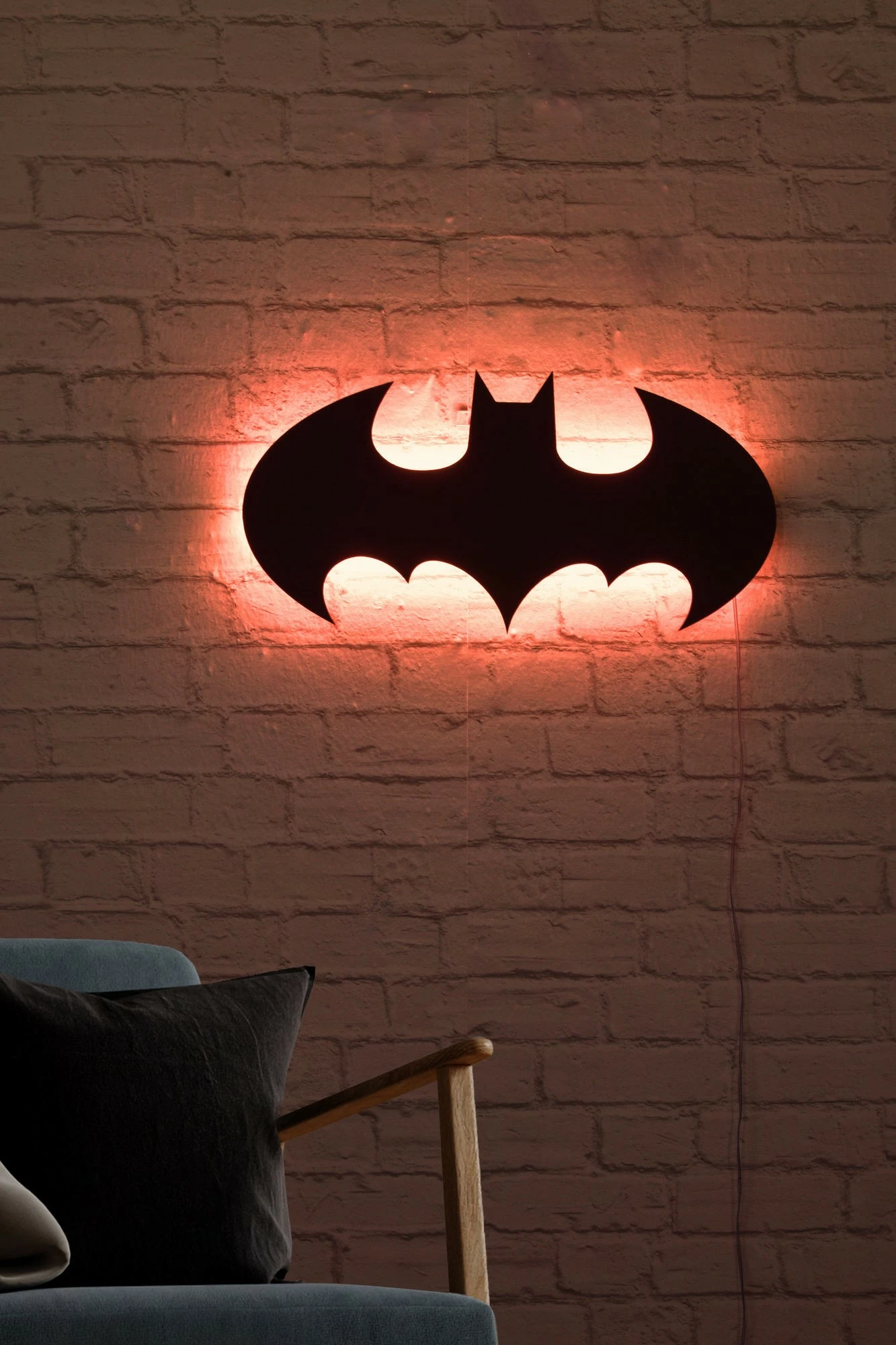 Dritë dekorative LED, Batman, ngjyrë e kuqe