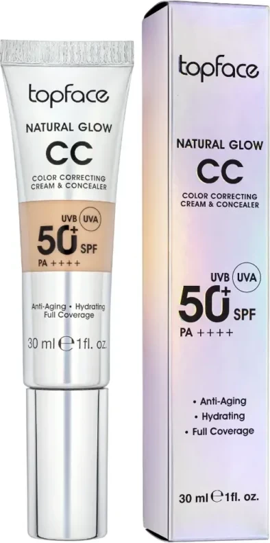 Krem Pudër Topface CC Natural Glow  SPF50+, 004, 3