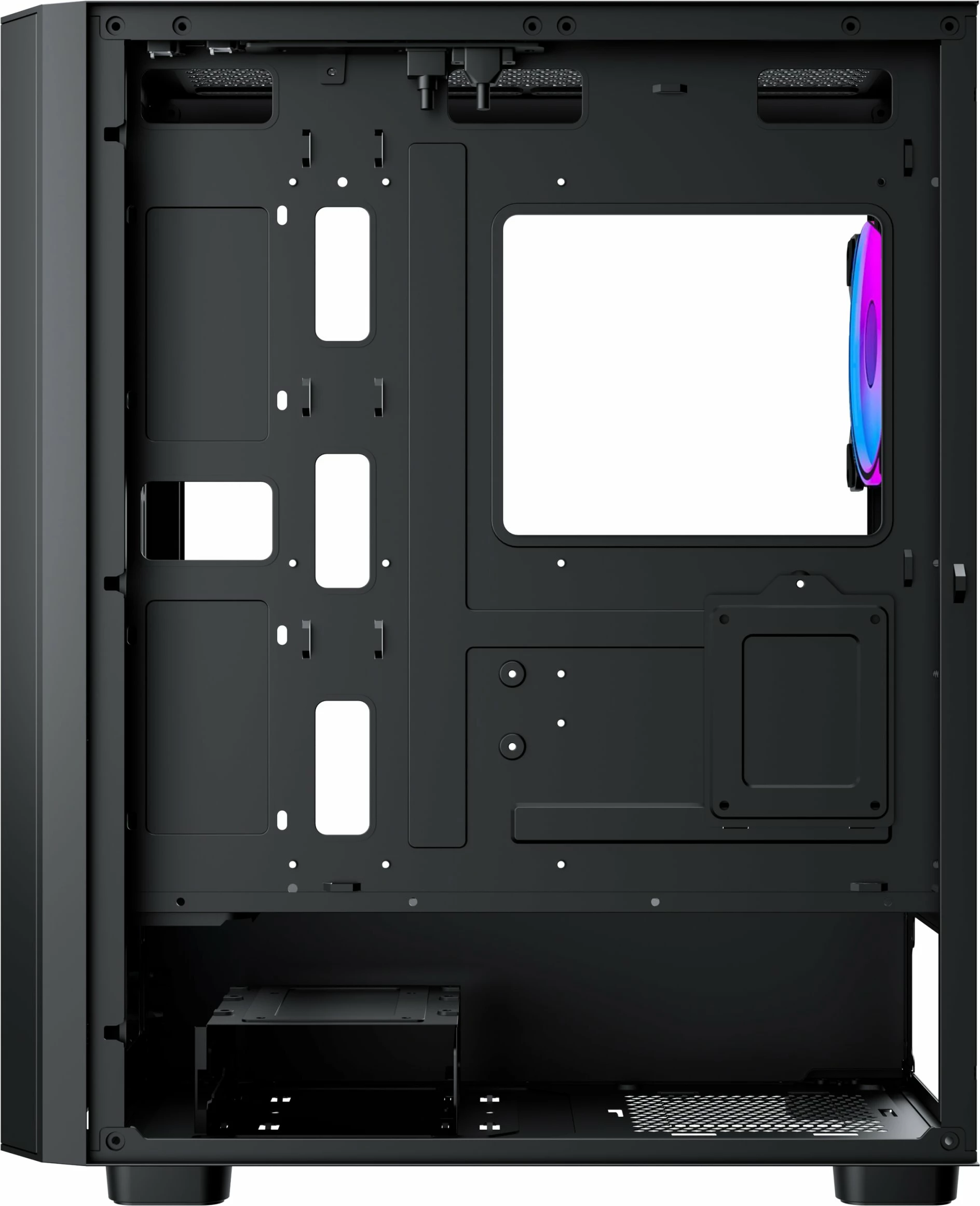 Kasë PREYON Nest Aero ARGB PNA04B Midi Tower, ATX/e-ATX, USB-C, 4x120mm PWM ARGB, e zezë
