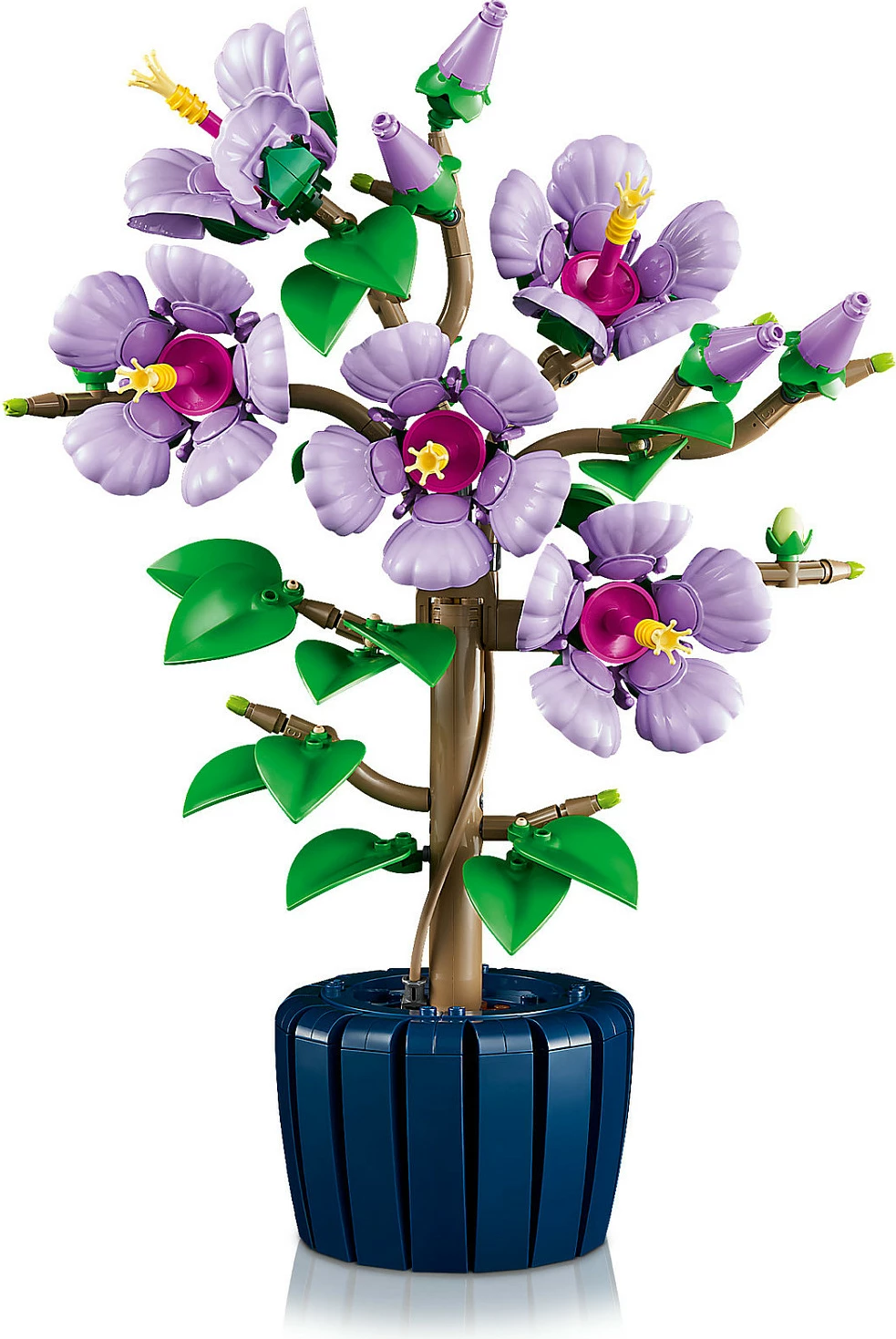 Set LEGO Icons 10372 Hibiskus, Botanicals, 660 copë, lule lejla me vazo blu