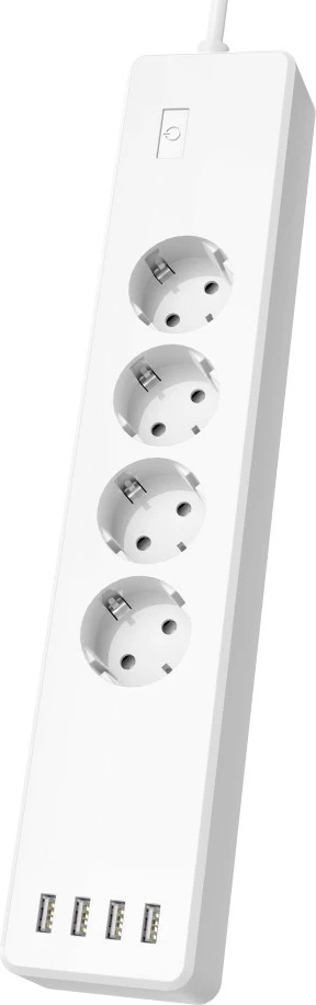 Prizë inteligjente Hama 4 dalje, 4 USB, e bardhë