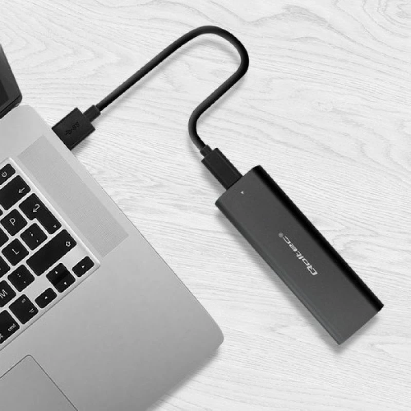 Kuti SSD M.2 Qoltec NVMe/SATA, e zezë