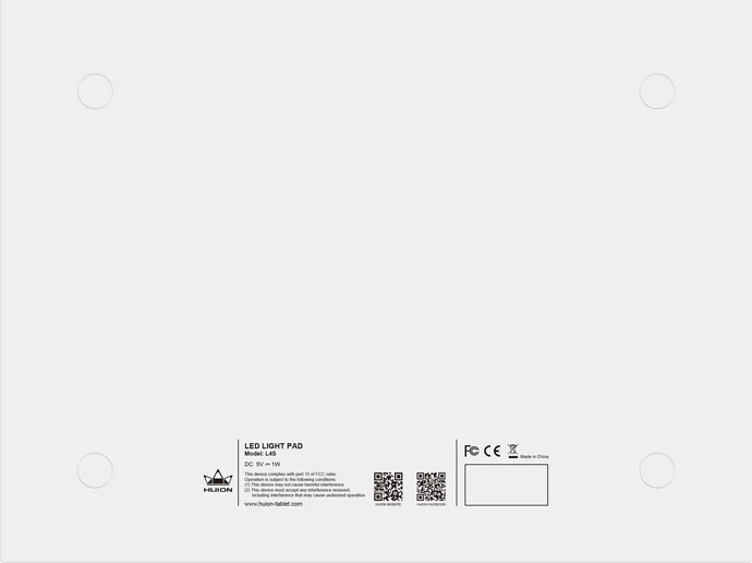 Tabelë ndriçuese për vizatim Huion L4S, LED, A4, USB, e zezë