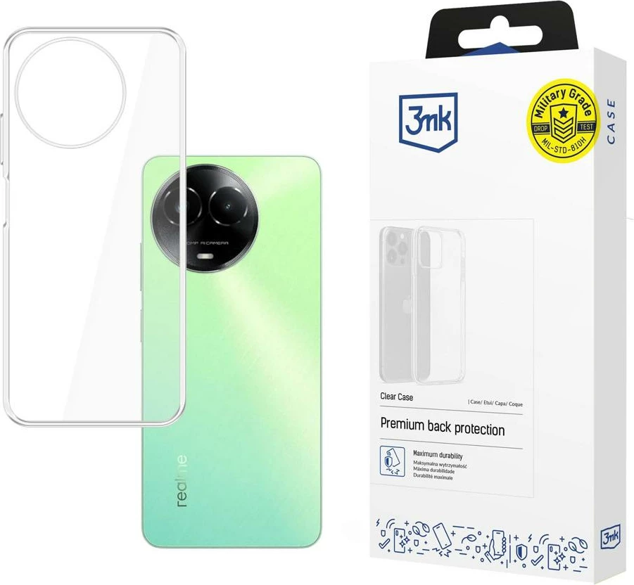 Mbështjellës 3mk Protection Clear Case për Realme C67 5G, Transparent